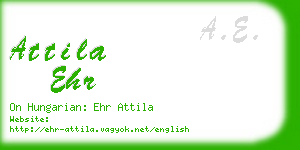 attila ehr business card